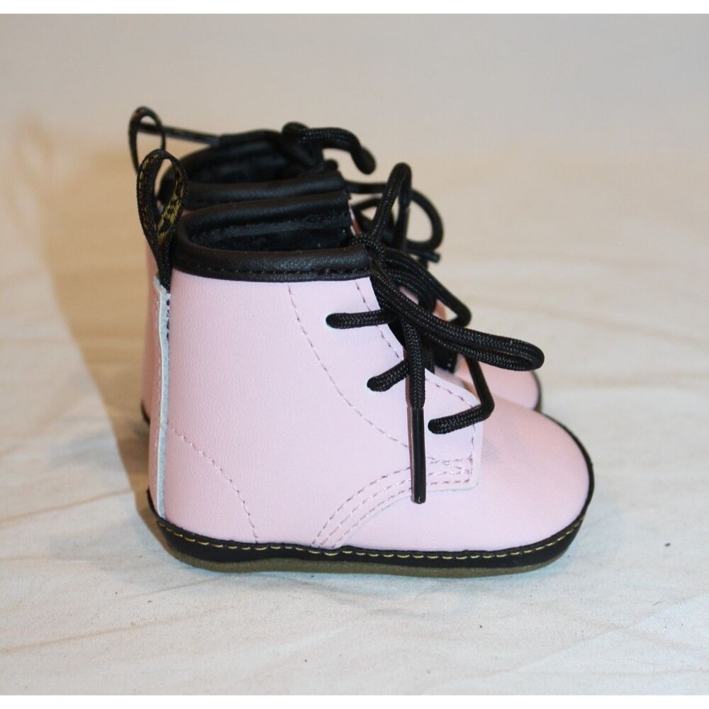 Dr Martens Shoes CHILD 1460 CRIB Booties US 1 Pink Faux Leather Air Wair NEW